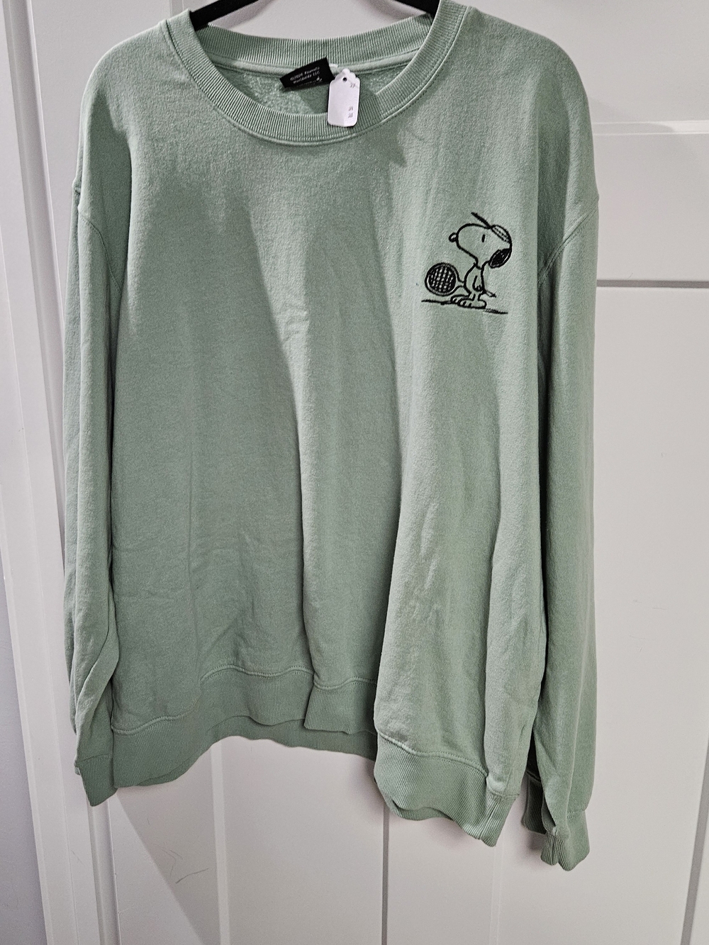 Peanuts Mint Green Snoopy Tennis Graphic Sweatshirt